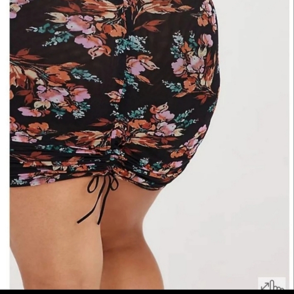 Torrid Floral Mesh Chemise Babydoll Lingerie Plus 5x28 - Picture 3 of 6